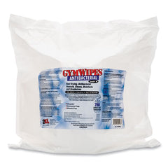 2XL Antibacterial Gym Wipes, 1-Ply, 6 x 8, Unscented, White, 700 Wipes/Pack, 4 Packs/Carton