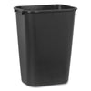 Rubbermaid® Commercial Deskside Plastic Wastebasket, Rectangular, 10.25 gal, Black Waste Receptacles-Deskside All-Purpose Wastebaskets - Office Ready