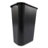 Rubbermaid® Commercial Deskside Plastic Wastebasket, Rectangular, 10.25 gal, Black Waste Receptacles-Deskside All-Purpose Wastebaskets - Office Ready