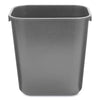 Rubbermaid® Commercial Deskside Plastic Wastebasket, Rectangular, 3.5 gal, Black Waste Receptacles-Deskside All-Purpose Wastebaskets - Office Ready