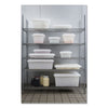 Rubbermaid® Commercial Food/Tote Boxes, 2 gal, 18 x 12 x 3.5, White, Plastic Storage Food Containers - Office Ready