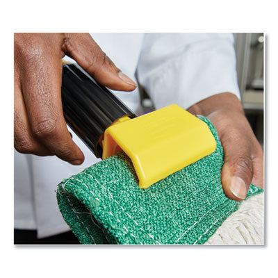 Rubbermaid Commercial Fiberglass Gripper Mop Handle, Yellow/Gray