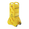 Rubbermaid® Commercial Portable Mobile Safety Barrier, Plastic, 13 ft x 40", Yellow Barrier Fold-Up Fences - Office Ready