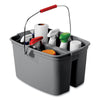 Rubbermaid® Commercial Double Utility Pail, 18 x 14 1/2 x 10, Gray Plastic Buckets/Wringers-Utility Pail - Office Ready