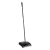 Rubbermaid® Commercial Dual Action Sweeper, 44" Steel/Plastic Handle, Black/Yellow Brooms-Carpet Sweeper - Office Ready