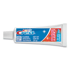 Crest?« Kids' Sparkle Toothpaste, Blue, Bubblegum Flavor, 0.85 oz Tube, 72/Carton