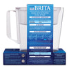 Brita® Classic Water Filter Pitcher, 40 oz, 5 Cups, Clear Water Filtration System Decanters/Pitchers - Office Ready