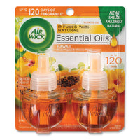 Air Wick® Scented Oil Refill, Hawai'i Exotic Papaya/Hibiscus Flower, 0.67 oz Air Fresheners/Odor Eliminators-Scented Oil - Office Ready