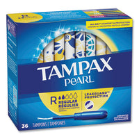 Tampax® Pearl Tampons, Regular, 36/Box, 12 Box/Carton Tampons - Office Ready