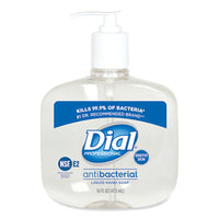 Dial® Professional Antibacterial Liquid Hand Soap for Sensitive Skin, Floral, 16 oz Pump, 12/Carton Personal Soaps-Liquid, Antibacterial - Office Ready