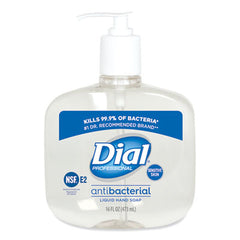 Dial® Professional Antibacterial Liquid Hand Soap for Sensitive Skin, Floral, 16 oz Pump, 12/Carton
