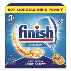 FINISH® Dish Detergent Gelpacs®, Orange Scent, 32/Box