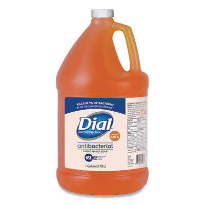 Dial® Professional Gold Antibacterial Liquid Hand Soap, Floral, 1 gal, 4/Carton Liquid Soap, Antibacterial - Office Ready