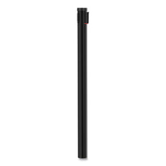 Tatco Adjusta-Tape Crowd Control Posts and Bases, Steel, 40" High, Black, 2/Box