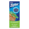 Ziploc® Resealable Sandwich Bags, 1.2 mil, 6.5" x 5.88", Clear, 40/Box Bags-Zipper & Slider Food Storage Bags - Office Ready