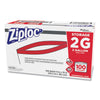 Ziploc® Double Zipper Storage Bags, 2 gal, 1.75 mil, 15" x 13", Clear, 100/Carton Bags-Zipper & Slider Food Storage Bags - Office Ready