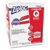 Ziploc® Double Zipper Storage Bags, 1 qt, 1.75 mil, 7" x 7.75", Clear, 500/Box Bags-Zipper & Slider Food Storage Bags - Office Ready