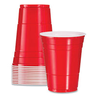 Dart® Solo® Party Plastic Cold Drink Cups, 16 oz, Red, 50/Pack Cups-Cold Drink, Plastic - Office Ready
