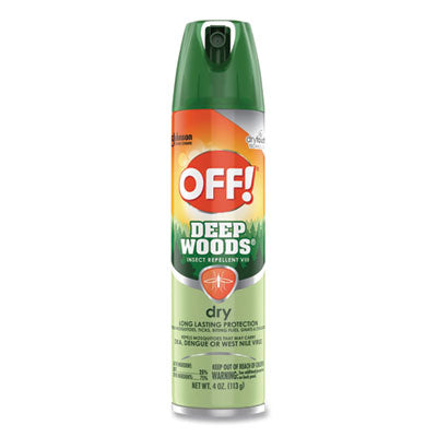 OFF!® Deep Woods® Aerosol Insect Repellent, 4 oz, Aerosol, Neutral, 12/Carton Insecticides-Insect Repellent - Office Ready