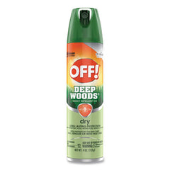 OFF!® Deep Woods® Aerosol Insect Repellent, 4 oz, Aerosol, Neutral, 12/Carton