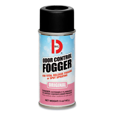 Big D Industries Odor Control Fogger, Original Scent, 5 oz Aerosol Spray, 12/Carton Air Fresheners/Odor Eliminators-Aerosol Spray - Office Ready