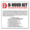 Big D Industries D'vour Clean-up Kit, Powder, All Inclusive Kit, 6/Carton Blood Cleanup Kits-Biohazard - Office Ready