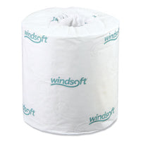 Windsoft® Bath Tissue, Septic Safe, 2-Ply, White, 4.5 x 3, 500 Sheets/Roll, 48 Rolls/Carton Tissues-Bath Regular Roll - Office Ready