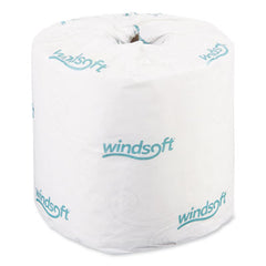 Windsoft® Bath Tissue, Septic Safe, 2-Ply, White, 4 x 3.75, 400 Sheets/Roll, 24 Rolls/Carton