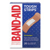 BAND-AID® Flexible Fabric Tough-Strips™ Adhesive Bandages, 1 x 3.25, 20/Box Bandages-Fabric Self-Adhesive Strip - Office Ready