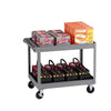 Tennsco Two-Shelf Metal Cart, Metal, 2 Shelves, 500 lb Capacity, 24" x 36" x 32", Gray Service/Utility Carts - Office Ready