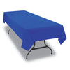 Tablemate® Table Set® Rectangular Table Covers, Heavyweight Plastic, 54" x 108", Blue, 6/Pack Tablecloths-Plastic Cover - Office Ready