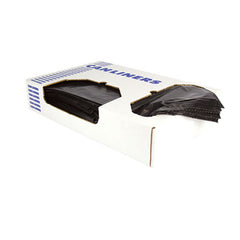 Heritage Linear Low-Density Can Liners with Dual-Dispense Box, Dual-Dispensing, 45 gal, 1.5 mil, 40 x 46, Black, 100/Carton