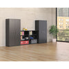 HON® Brigade® Assembled Storage Cabinet, 36w x 18.13d x 71.75h, Charcoal Office & All-Purpose Storage Cabinets - Office Ready