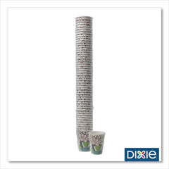 Dixie® PerfecTouch® Paper Hot Cups, 8 oz, Coffee Haze Design, Individually Wrapped, 50/Sleeve, 20 Sleeves/Carton