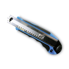 COSCO Heavy-Duty Snap Blade Utility Knife, Four 8-Point Blades, Retractable, Blue