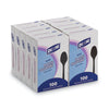 Dixie® Plastic Cutlery, Heavy Mediumweight Teaspoons, Black, 1,000/Carton Utensils-Disposable Teaspoon - Office Ready