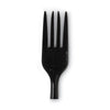Dixie® Individually Wrapped Heavyweight Utensils, Polypropylene, Black, 1,000/Carton Utensils-Disposable Fork - Office Ready