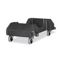 Rubbermaid Commercial® Slim Jim® Resin Trainable Dolly, 120 lb Capacity, 23.86 x 14.71 x 8.36, Black Waste Container Insert Dollies - Office Ready