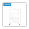 MasterVision® Protector Series Mobile Glass Panel Divider, 49 x 22 x 69, Clear/Aluminum Partition & Panel Systems-Social Distancing Barriers - Office Ready