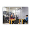 MasterVision® Protector Series Mobile Glass Panel Divider, 49 x 22 x 81, Clear/Aluminum Partition & Panel Systems-Social Distancing Barriers - Office Ready