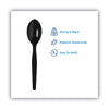 Dixie® SmartStock® Plastic Cutlery Refill, Spoons, 6", Series-O Mediumweight, Black, 40/Pack, 24 Packs/Carton Utensils-Disposable Soup Spoon - Office Ready