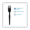 Dixie® SmartStock® Plastic Cutlery Refill, Forks, 6", Series-O Heavyweight, Black, 40/Pack, 24 Packs/Carton Disposable Forks - Office Ready