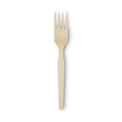 Dixie® SmartStock® Plastic Cutlery Refill, Forks, 6.5", Series-O Mediumweight Bio-Blend, Beige, 40/Pack, 24 Packs/Carton