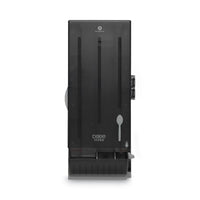 Dixie® SmartStock® Dining Utensil Dispenser, Holds 120 Spoons, 10 x 8.75 x 24.75, Translucent Black Tower Utensil Dispensers - Office Ready