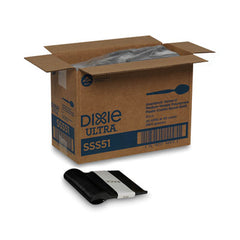 Dixie® SmartStock® Plastic Cutlery Refill, Spoons, 6", Series-O Mediumweight, Black, 40/Pack, 24 Packs/Carton