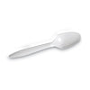 Dixie® Plastic Cutlery, Mediumweight Teaspoons, White, 1,000/Carton Utensils-Disposable Teaspoon - Office Ready