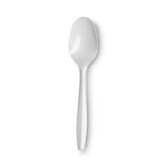 Dixie® Plastic Cutlery, Mediumweight Teaspoons, White, 1,000/Carton