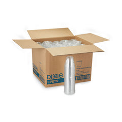 Dixie® Clear Plastic PETE Cups, 9 oz, Squat, 50/Sleeve, 20 Sleeves/Carton