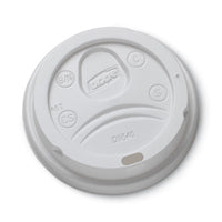 Dixie® Sip-Through Dome Hot Drink Lids, Fits 10 oz Cups, White, 100/Pack Cup Lids-Hot Cup - Office Ready