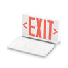 Tatco LED Exit Sign with Battery Back-Up, Polycarbonate, 12.25 x 2.5 x 8.75, White Electric Signs - Office Ready